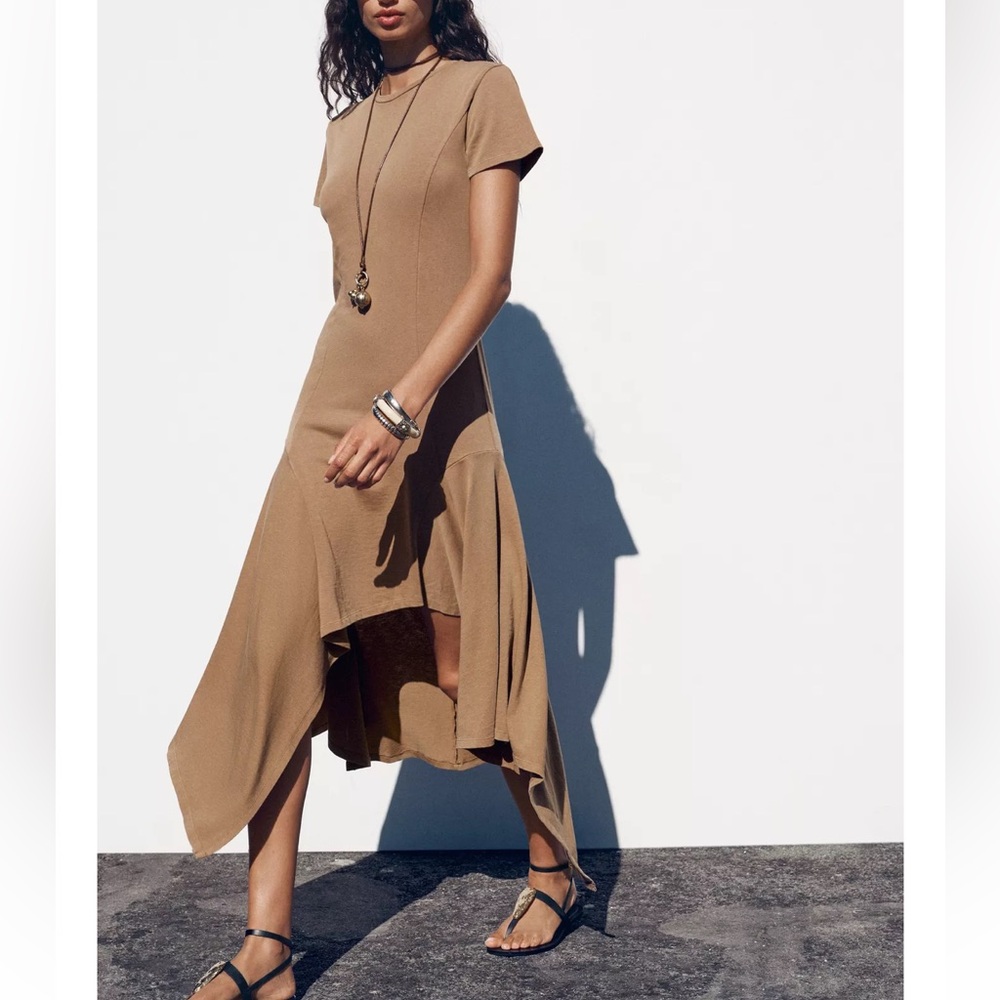 Zara asymmetric washed dress